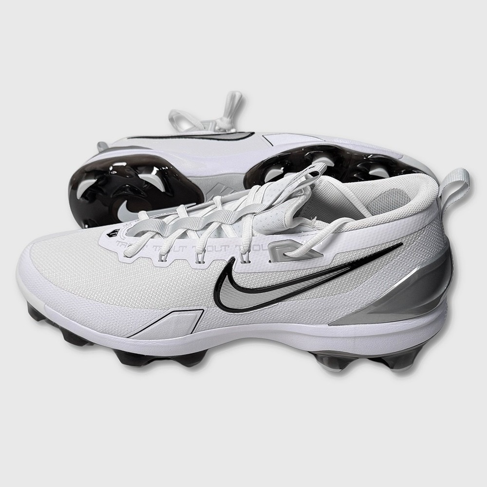 Nike Force Trout 9 Elite MCS Cleats - NEW Mens 11.5 White / Black  #48947-OFCL‎